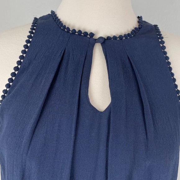 Maeve by Anthropologie Swing Navy and Light Blue Mini Dress Size 2 - Picture 3 of 8